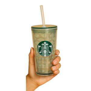 16 oz Starbucks Summer 2020 Gold Mermaid Scales Siren Grande Cold Travel TUMBLER